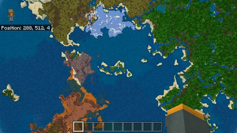 Many biomes in one frame (Image via u/SwartyNine2691, Reddit)