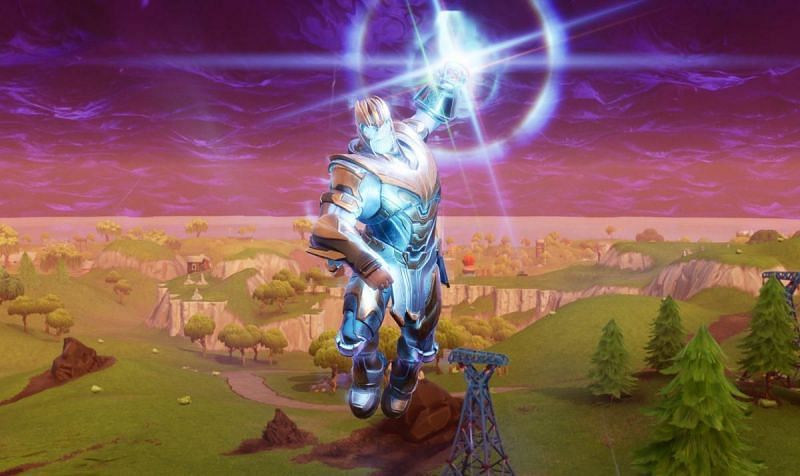Fortnite Thanos and the gauntlet. Image via Forbes