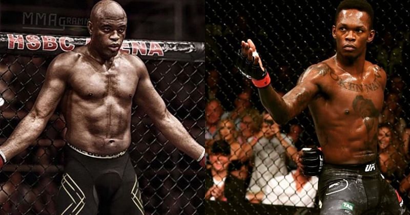 Anderson Silva (L) and Israel Adesanya (R). (Images via Instagram)