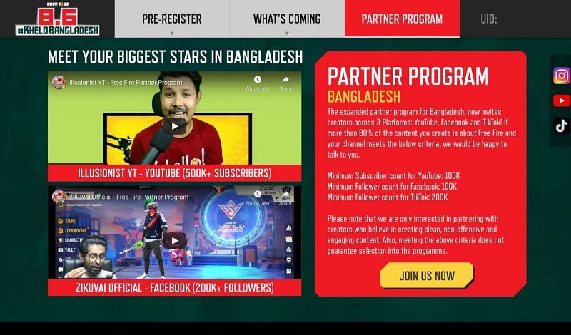 The partner program has been extended to content creators in Bangladesh