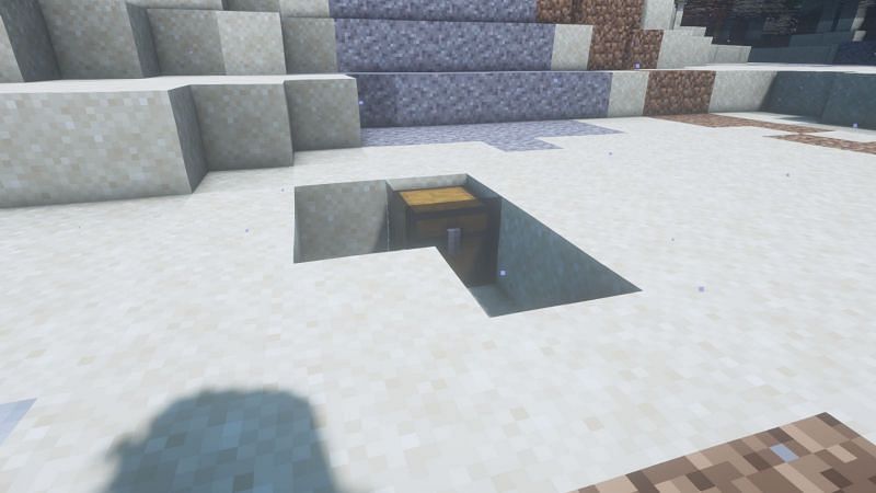 A buried treasure (Image via Minecraft)