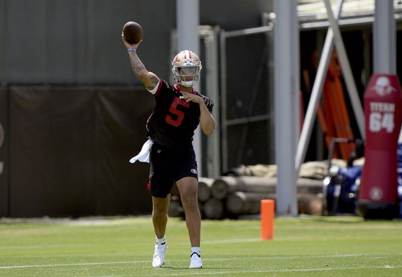 Trey Lance with the San Francisco 49ers