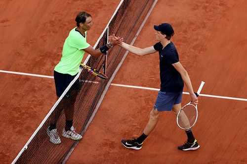 Jannik Sinner after losing to Rafael Nadal