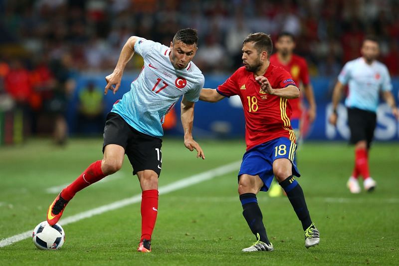 Turkey&#039;s Burak Yilmaz(left) can make a significant impact in the Euro 2020