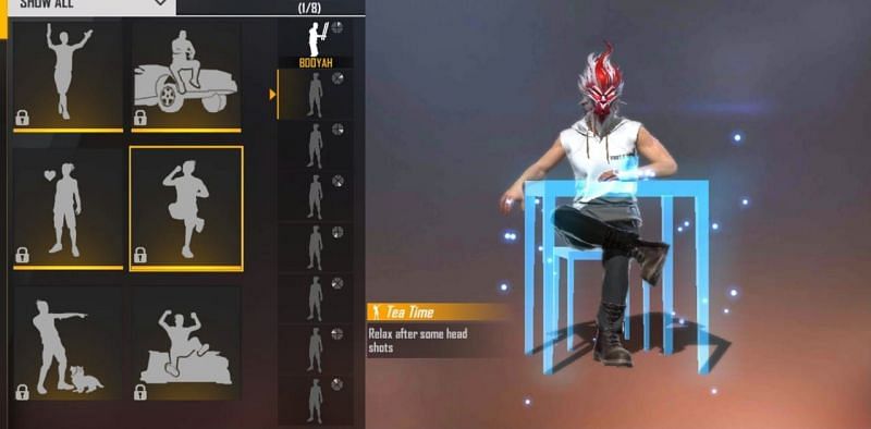 The Tea Time emote in Free Fire