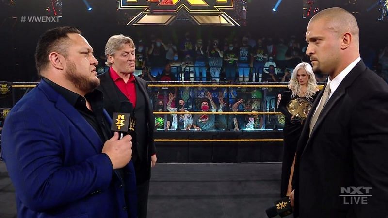 Samoa Joe returns to the black and gold brand of WWE NXT.