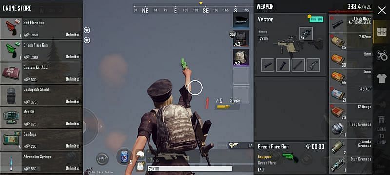 Players can revive fallen teammated using this flare gun (Image via PUBG New State)