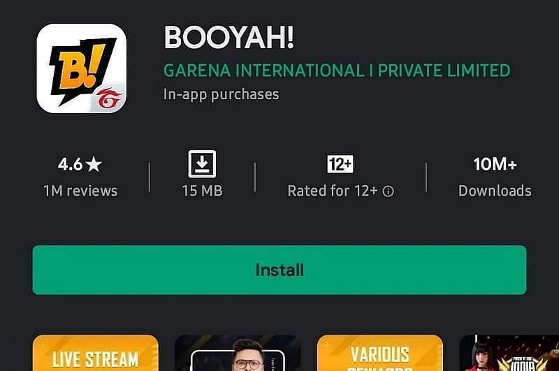 Booyah! application on the Google Play Store