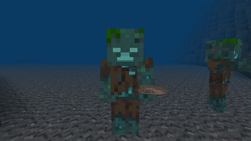 Drowned with nautilus shell. Image via Minecraft Wiki