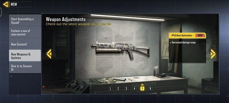 The PP19 Bizon has received a nerf in COD Mobile Season 5 (Image via Activision)