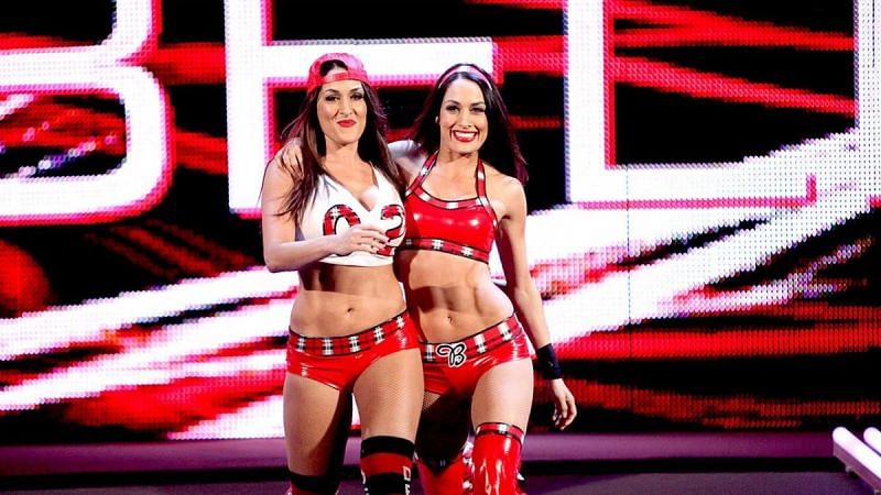 Nikki Bella (left); Brie Bella (right)