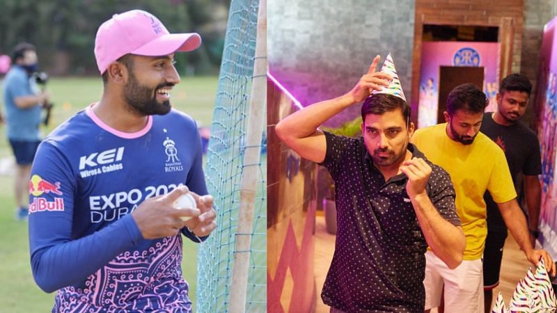 Shreyas Gopal (L) has a genuine talent for pranking his teammates [PC: RR/ Shreyas Gopal Instagram]