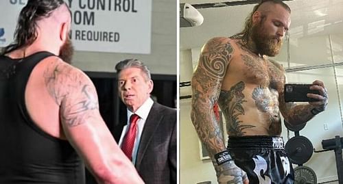 Braun Strowman and Vince McMahon; Aleister Black