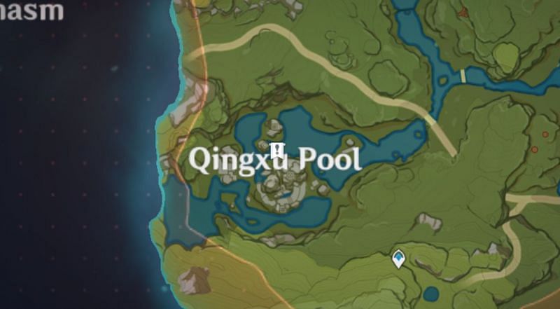 Genshin Impact map: Nameless Treasure in Qingxu Pool