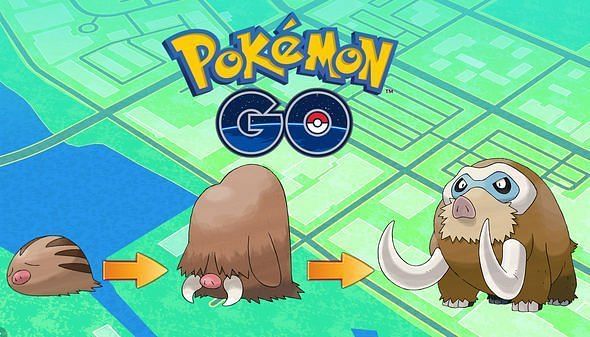 Piloswine is covered by a thick coat of long hair that enables it to endure the freezing cold in Pokemon GO (Image via Niantic)