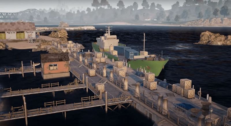 Another great hot drop location in Sanhok is Docks (Image via Techmash)
