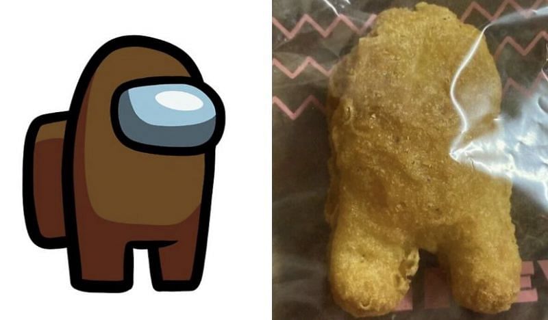Internet goes wild over Chicken Nugget that looks like Among Us character (Image via Google)