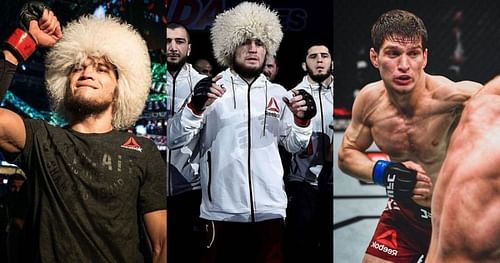 images via Instagram @khabib_nurmagomedov @umar_nurmagomedov @movsar_evloev_94