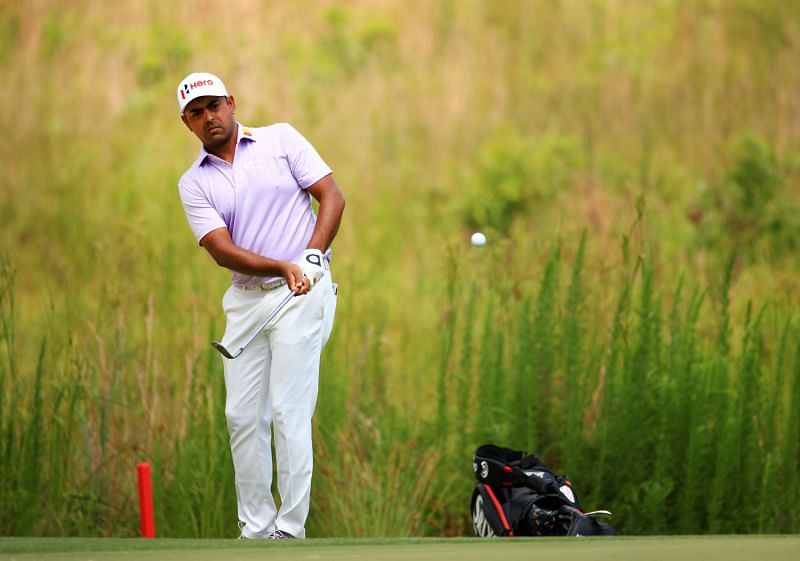 Anirban Lahiri chips onto the 10th hole during the first round of the Palmetto Championship at Congaree in Ridgeland, South Carolina. (Photo by Mike Ehrmann/Getty Images)