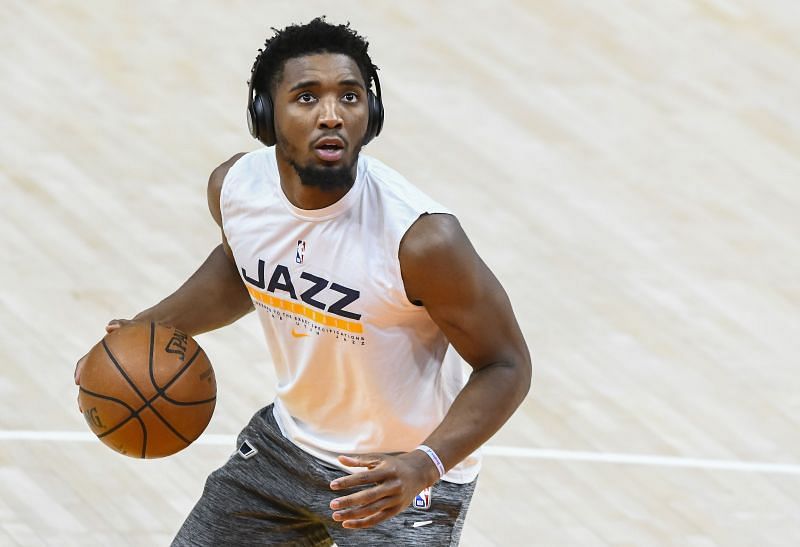 Donovan Mitchell with the Utah Jazz