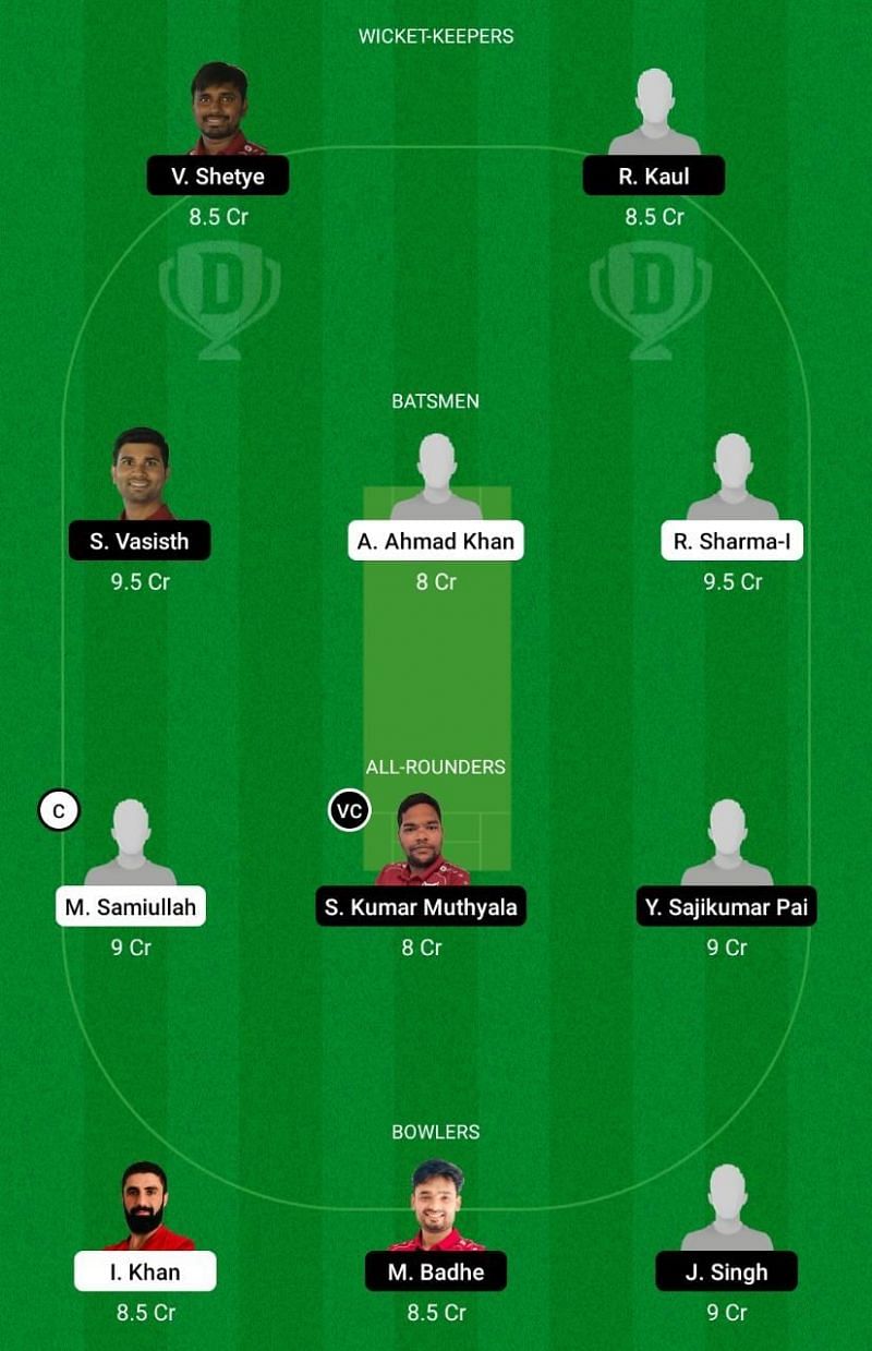 KSV vs VFB Dream11 Team