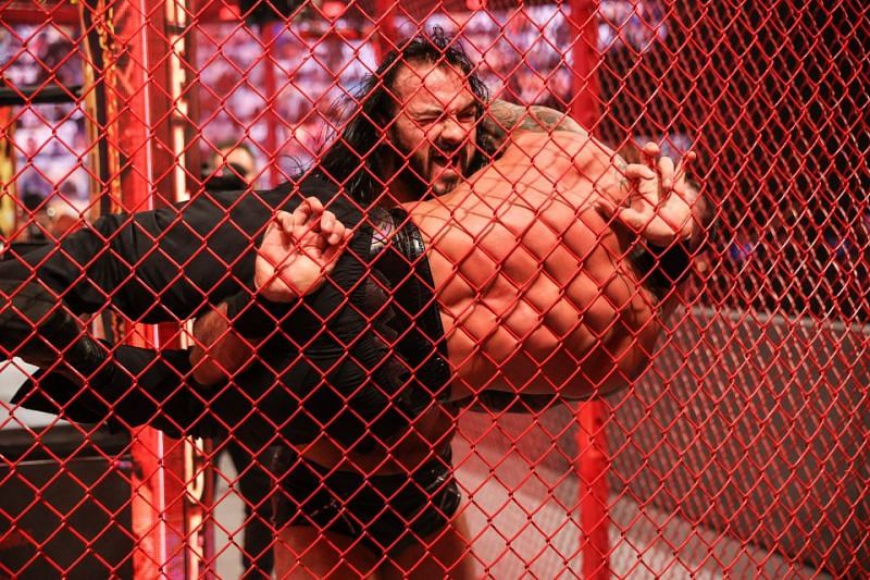 Drew McIntyre inside the Hell in a Cell structure