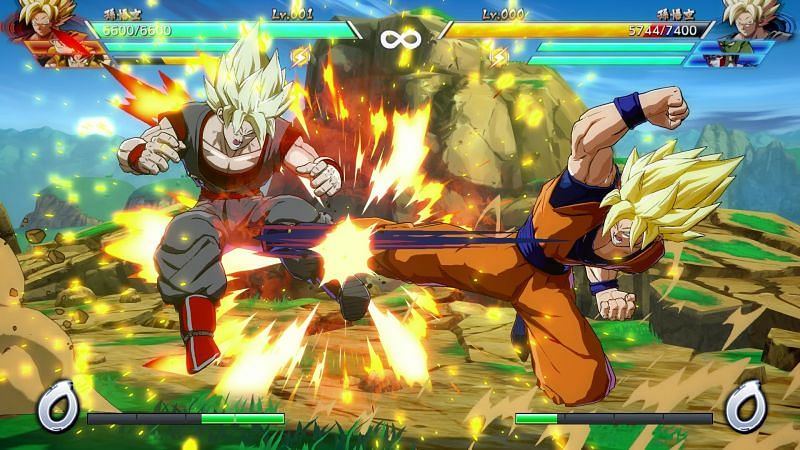 Dragon Ball FighterZ: Defending against the homing dash (Image via Namco Bandai)