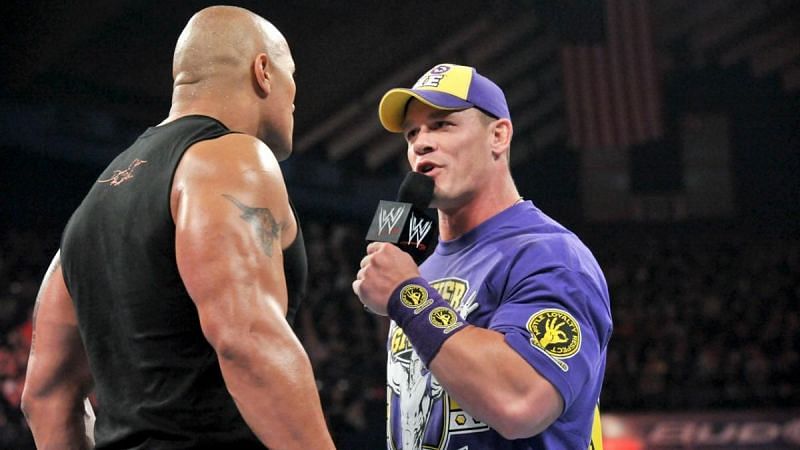 The Rock and John Cena fought in back-to-back WrestleMania main events