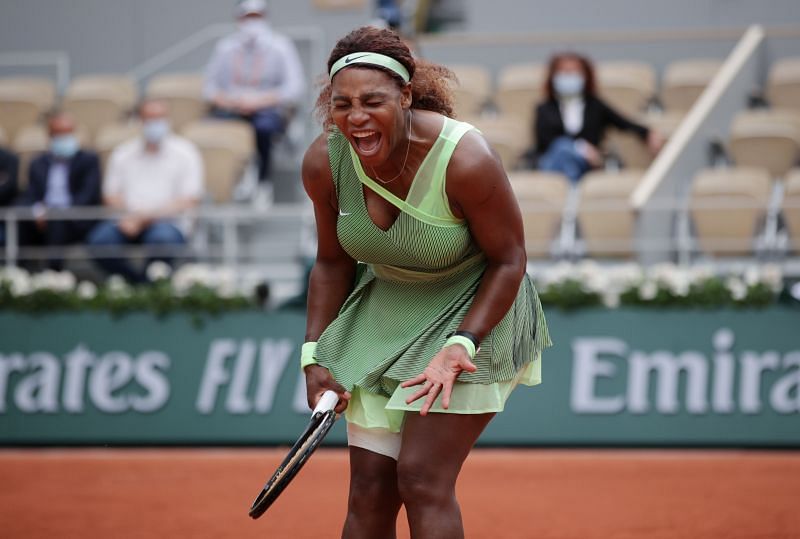 Serena Williams egging herself on