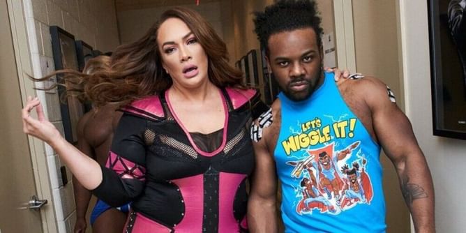 Nia Jax makes a dirty joke, Xavier Woods reacts in horror