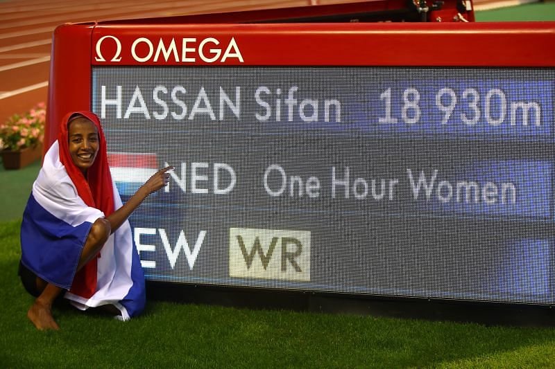 Sifan Hassan sets a World Record in the Woman One Hour competition