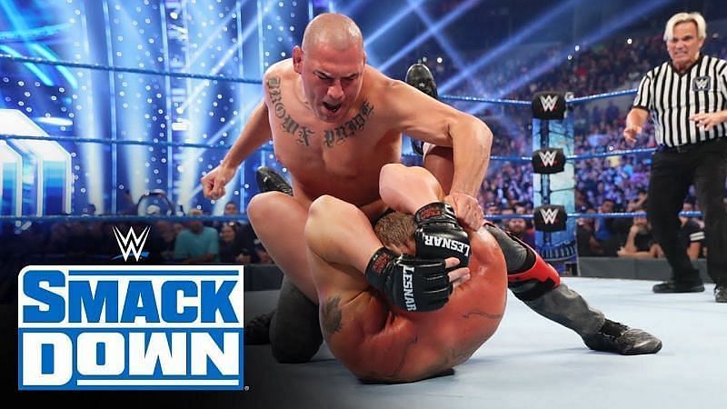 Cain Velasquez attacked then-WWE Champion Brock Lesnar on SmackDown before their match