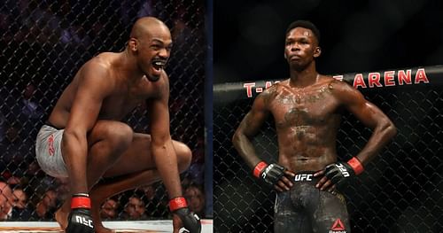 Jon Jones (left) and Israel Adesanya (right)