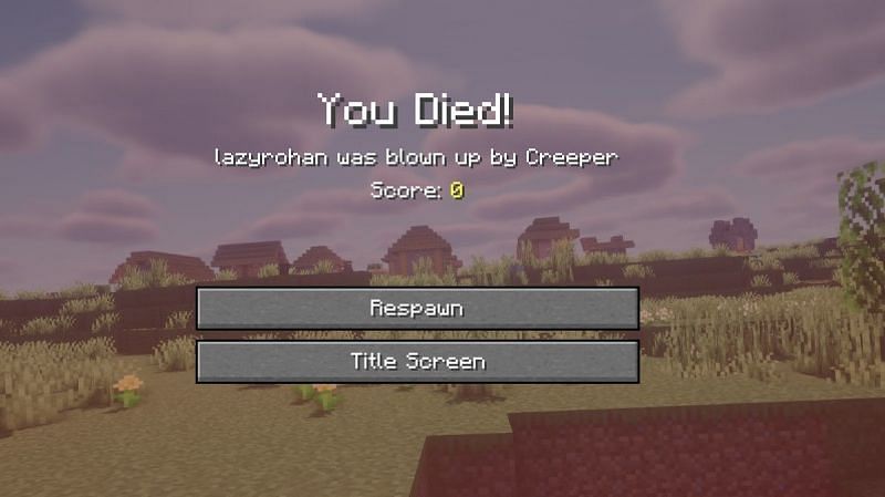 Minecraft death screen (Image via Minecraft)