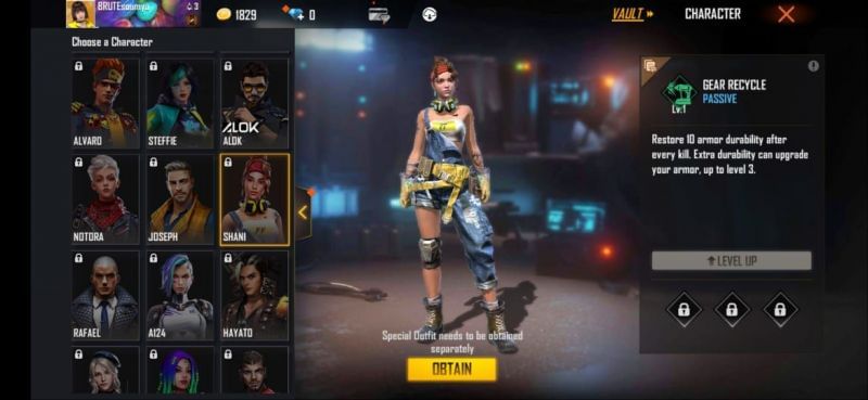 Garena Free Fire में Shani