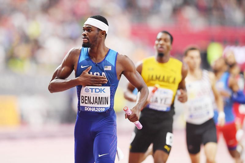 Rai Benjamin during 2019 IAAF World Athletics Championships in Doha