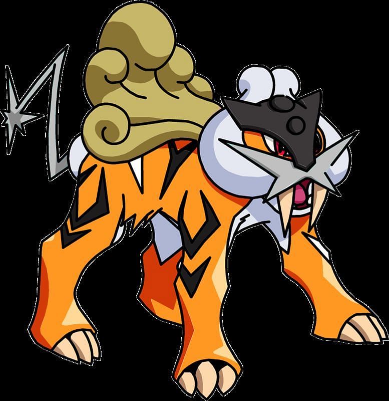 Raikou From Johto Region Legendary Pokemon. Registered Trade 