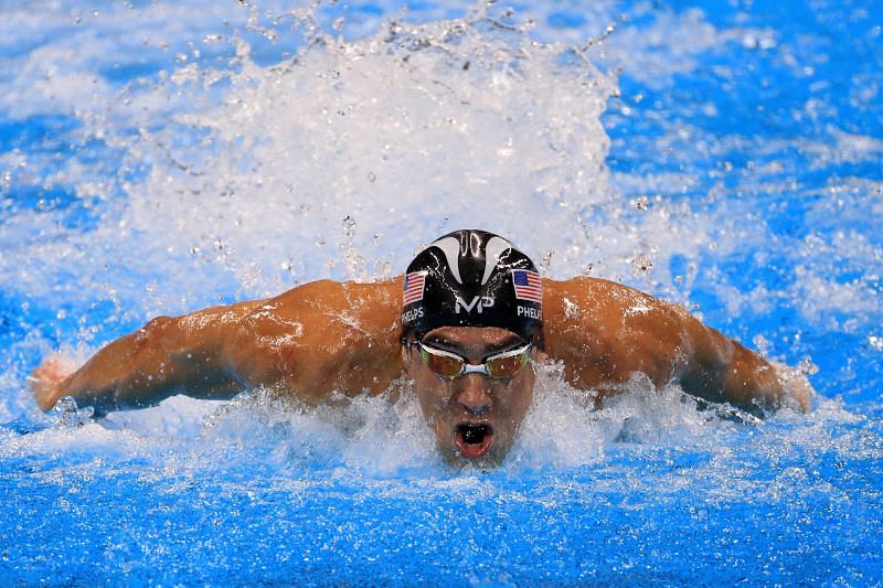 Michael Phelps in action at Rio Olympics 2016