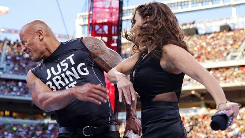 Stephanie McMahon and The Rock