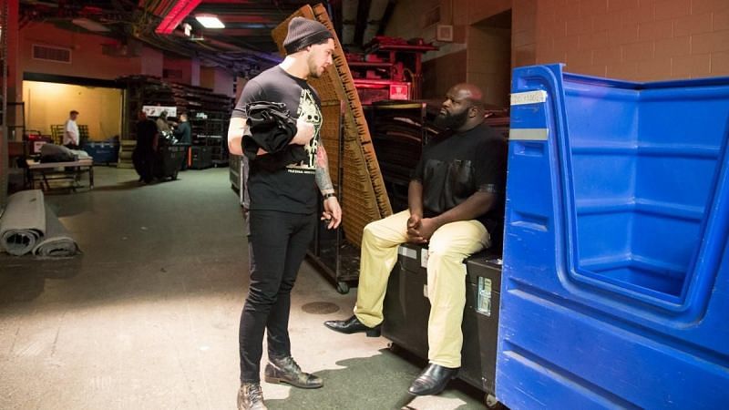 Mark Henry and Baron Corbin backstage in WWE
