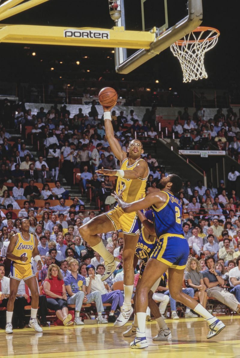 Kareem Abdul-Jabbar #33, Center for the Los Angeles Lakers