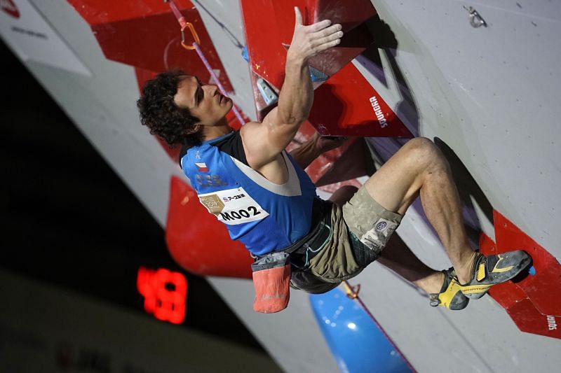 Adam Ondra in action during IFSC Climbing World Championships - Day 9: Combined Men&#039;s Qualification