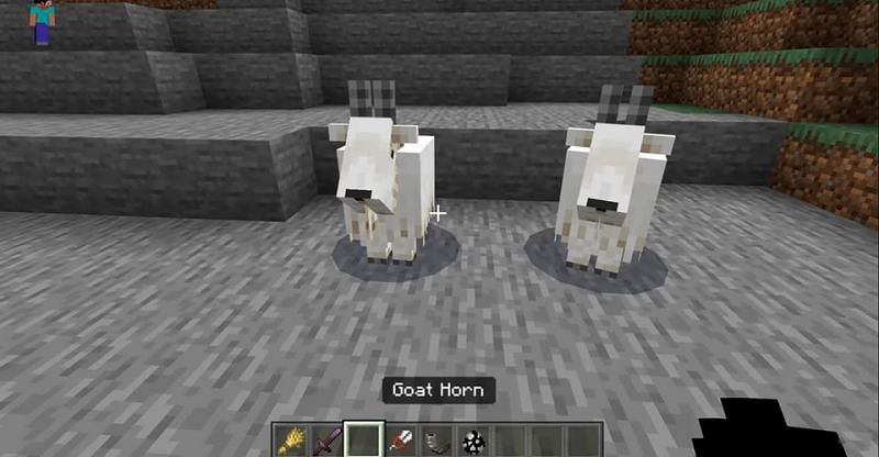 Goat horns can now only be acquired when playing on the &quot;experiments&quot; feature in the Minecraft Bedrock Edition (Image via Minecraft)