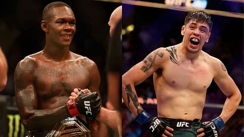 Israel Adesanya (left), Brandon Moreno (right)