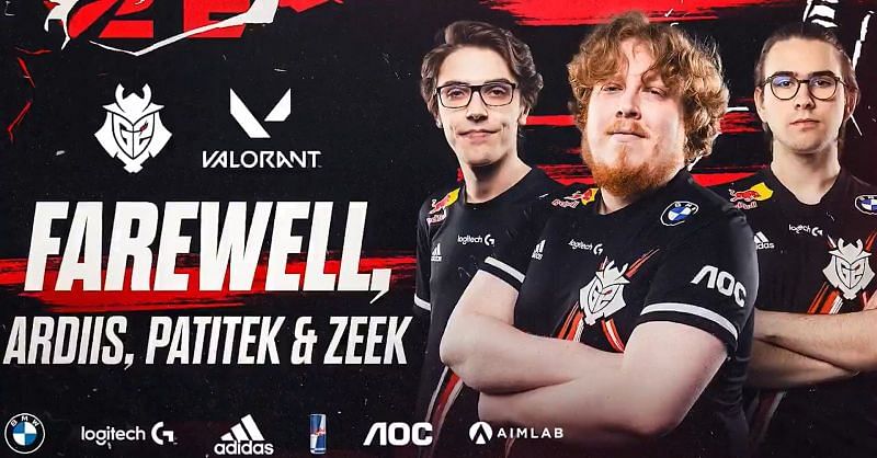 G2 Esports Releases Ardiis Patitek And Zeek From The Valorant Roster 