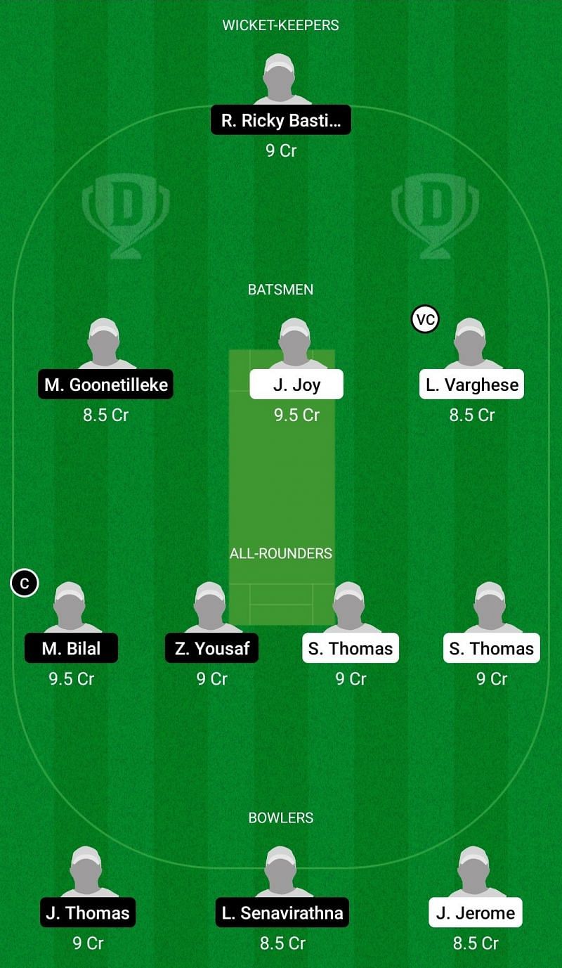 Dream11 Team for Royal Strikers vs Southern Crusaders - ECS T10 Malta 2021.