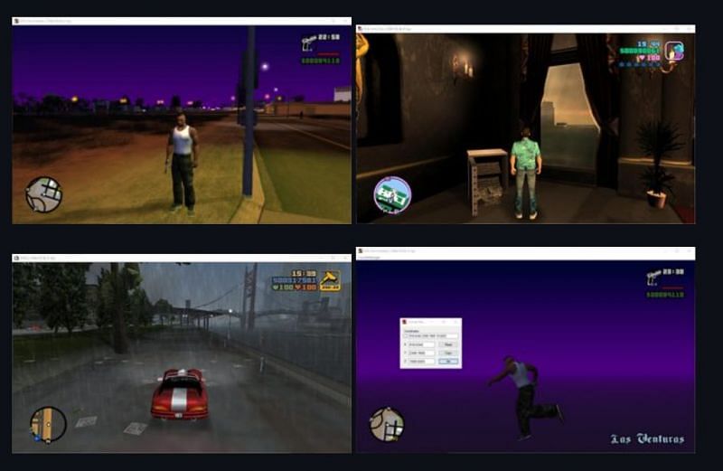 This mod includes support for GTA 3 and San Andreas, as well (Image via ThirteenAG)