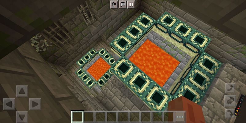 Two end portals in one Stronghold (Image via Minecraft)