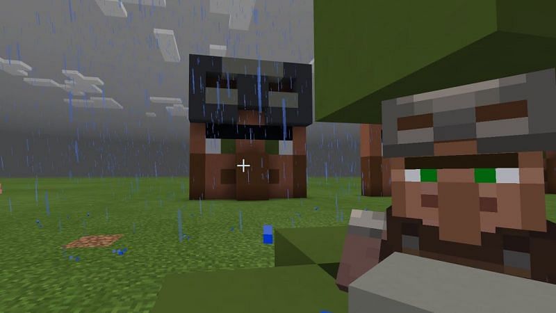 An armorer villager and a model (Image via JaceH555 on YouTube)