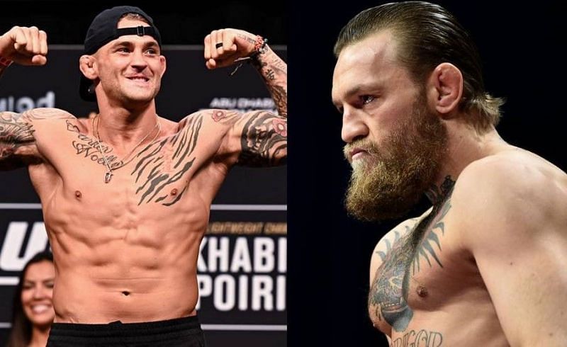 Dustin Poirier (left); Conor McGregor (right)